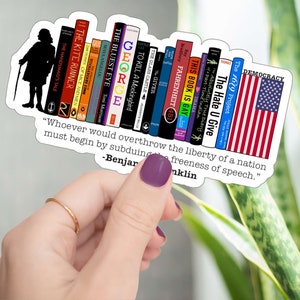 Verbotene Bücher Aufkleber, lesen verbotene Bücher lesen Aufkleber, Buchliebhaber Aufkleber, Wasserflasche Aufkleber, Laptop Aufkleber