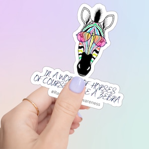 Rare disease sticker, mast cell activation sticker, genetic disease awareness sticker, POTS sticker, ehlers danlos sticker, zebra sticker