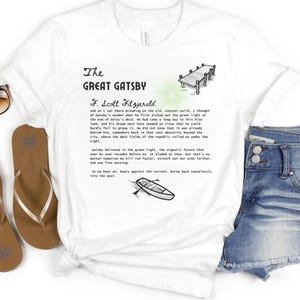 The Great Gatsby tshirt, Gatsby tshirt, Literature tshirt