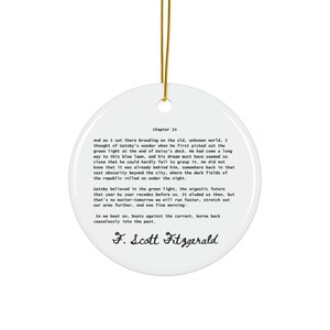 Ornamento Il grande Gatsby, ornamento letterario, ornamento libresco, regalo per insegnanti, apprezzamento per gli insegnanti immagine 4