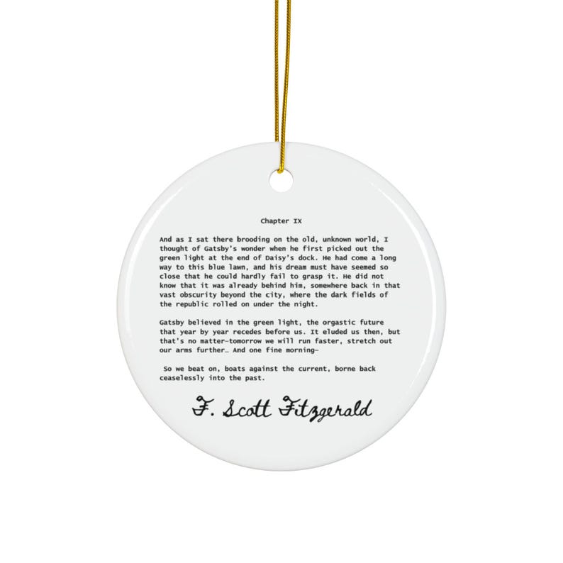Ornamento Il grande Gatsby, ornamento letterario, ornamento libresco, regalo per insegnanti, apprezzamento per gli insegnanti immagine 4