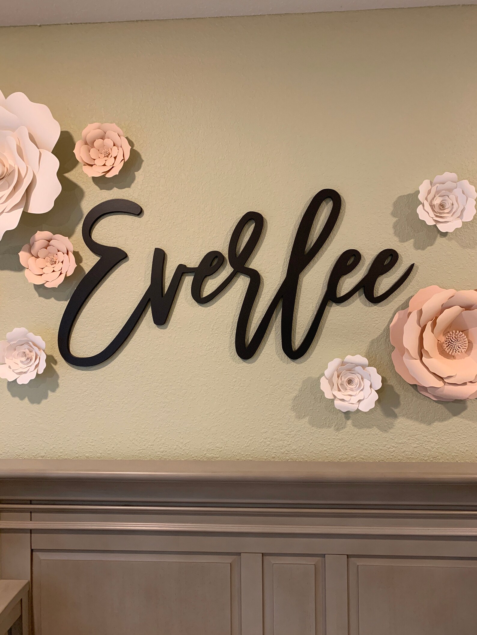 Baby Nursery Name Wall Hanging Nursery Decor Wood Name Etsy