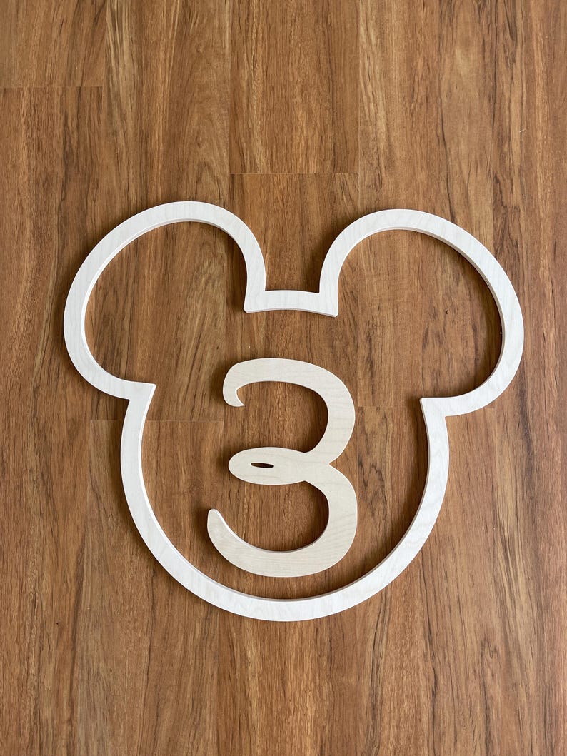 Mickey or Minnie Head Outline Silhouette, Safari or Cowboy Decor