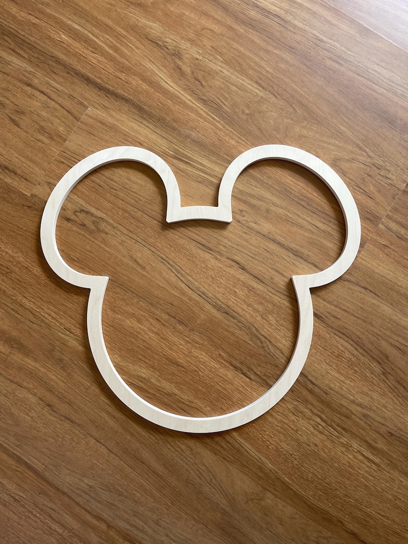 Mickey or Minnie Head Outline Silhouette, Safari or Cowboy Decor
