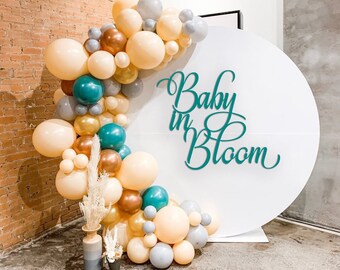 Baby in Bloom Wood Sign Baby Shower, Wood Stacked Sign, Oh Baby Sign, Gender Reveal Sign