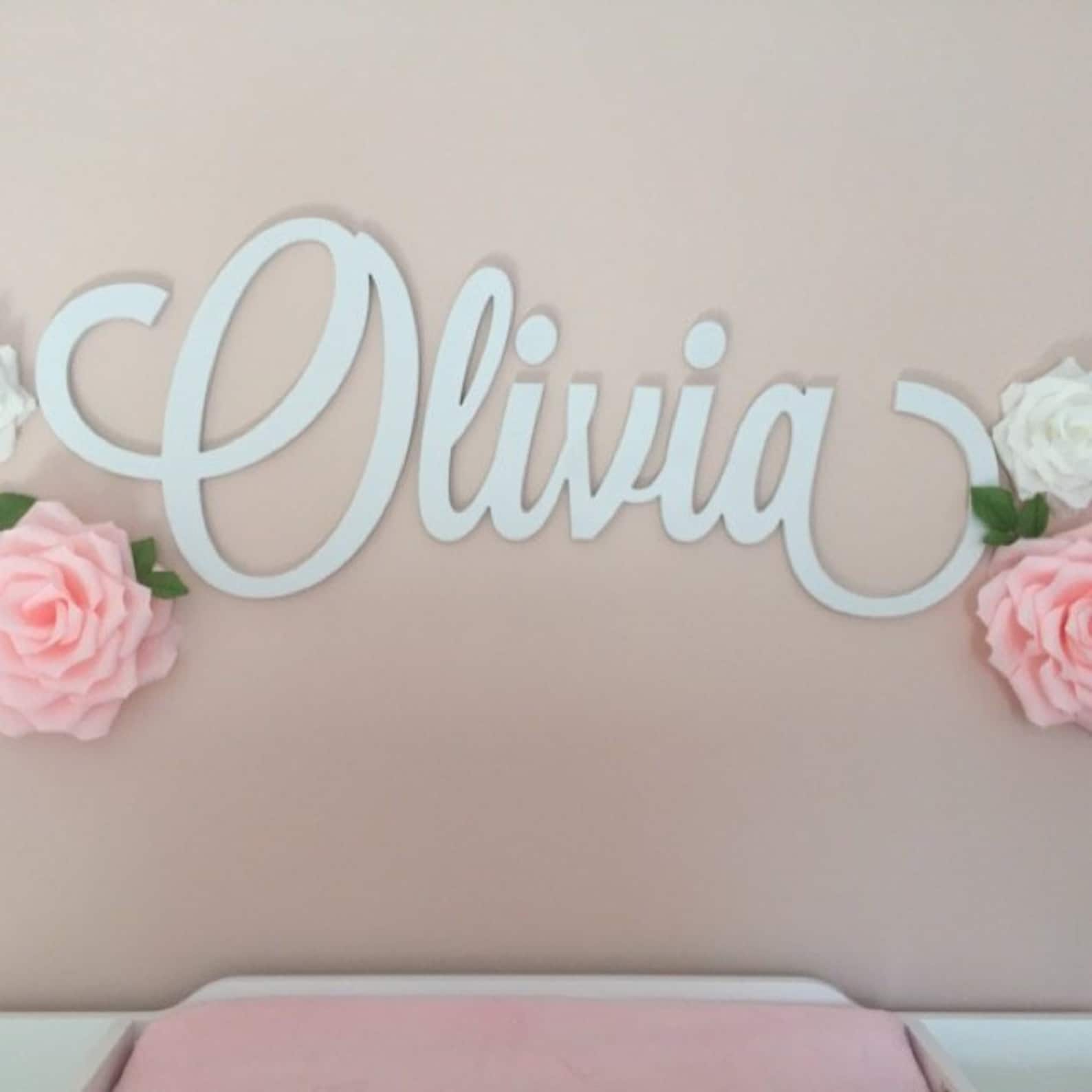 Baby Nursery Name Wall Hanging Nursery Decor Wood Name Etsy