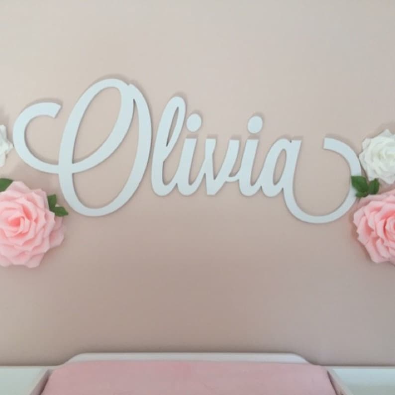 Baby Nursery Name Wall Hanging Nursery Decor Wood Name Etsy