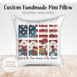 4th of july tiered tray, mini pillow, tiered tray decor, patriotic tiered tray, patriotic decor, flag mini pillow, dollhouse pillow