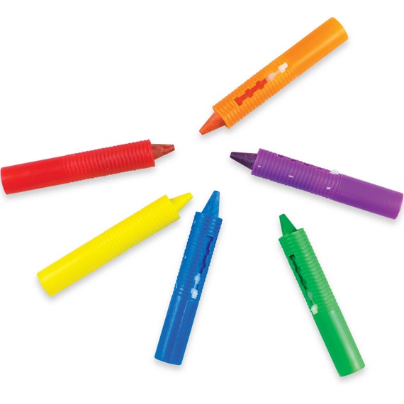 6 x Childrens Bath Time Crayons Creative Safe Fun Draw Learn Set Educational