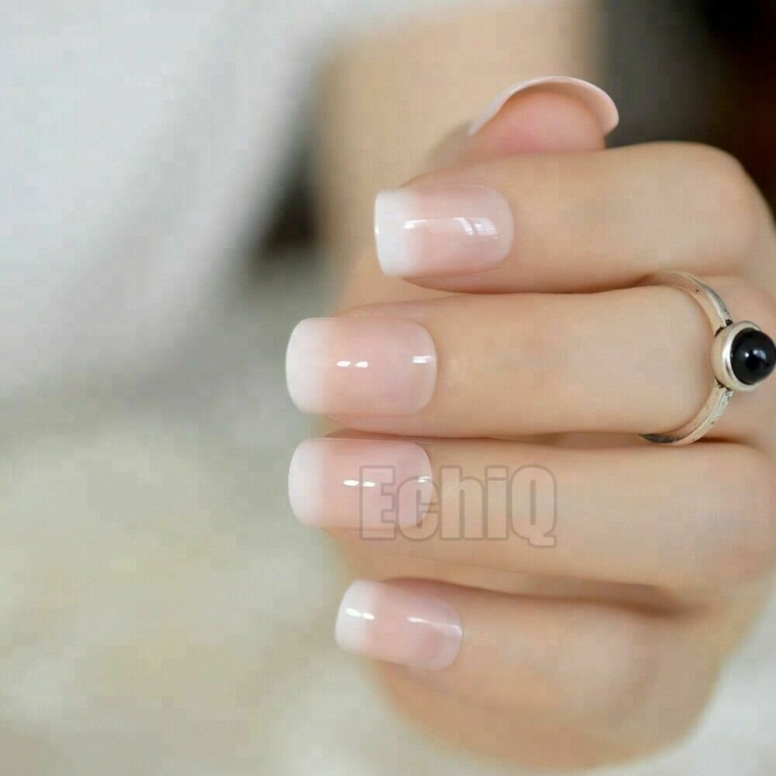 Beige Gradient French Manicure Tips and Classy Etsy