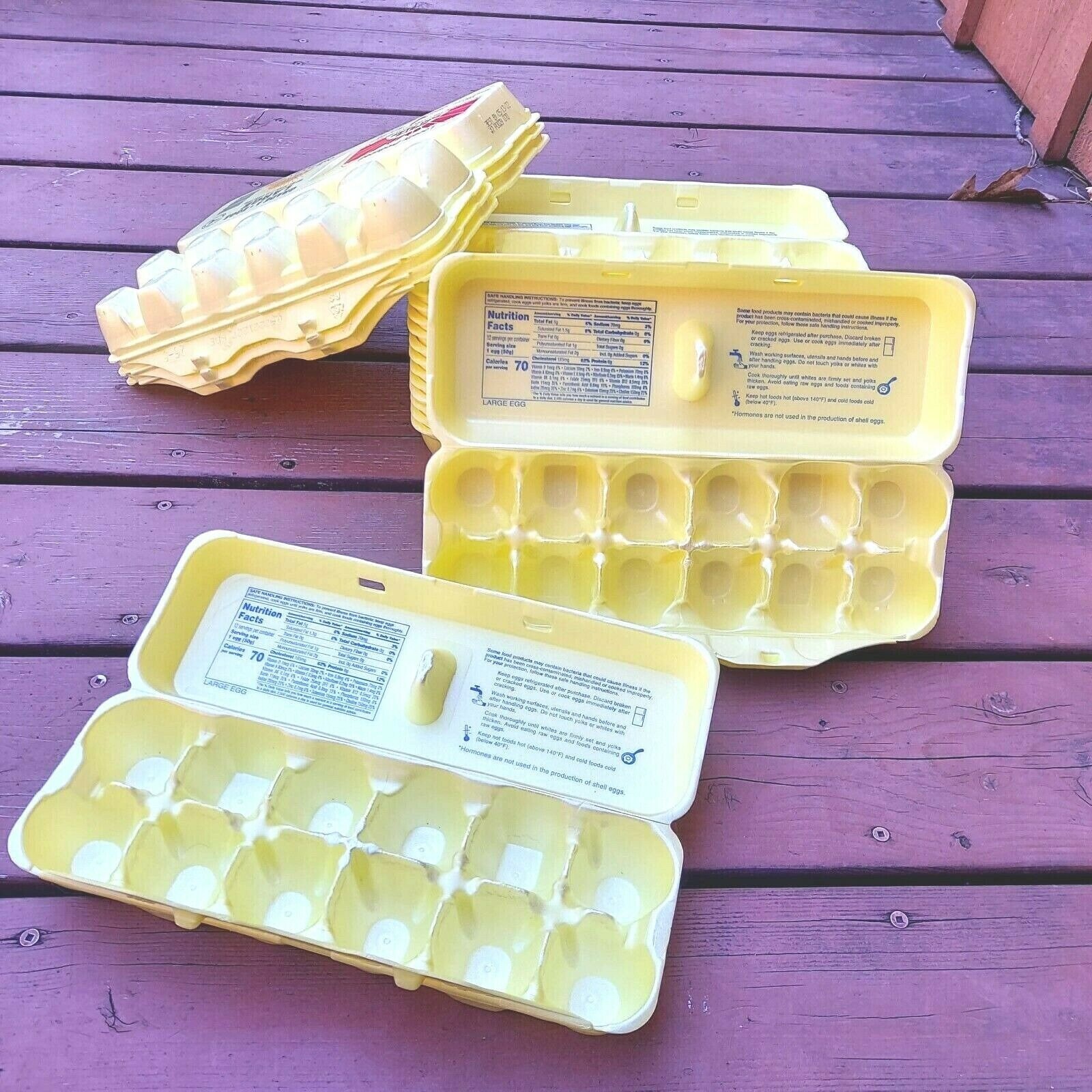 Yellow Empty Egg Cartons Empty Eggs Tray Styrofoam 100 Recyclable