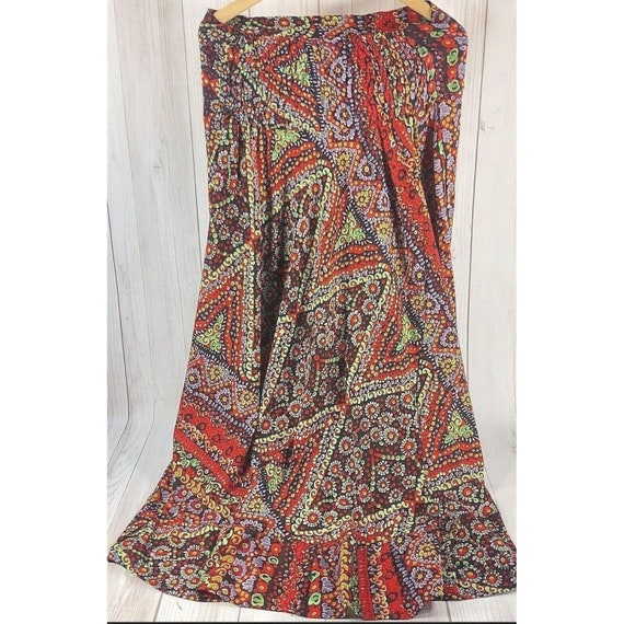 Women Ethnic Skirt | Vintage Peasant Indian Maxi … - image 10