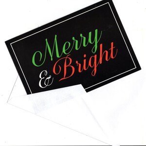 Frohe & helle Weihnachten Vintage Grußkarte Urlaub Jahreszeiten Neujahr Wünsche