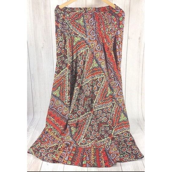 Women Ethnic Skirt | Vintage Peasant Indian Maxi … - image 7