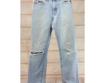 Vintage Lee Jeans | Distressed Faded Blue Denim, Unisex 30" Waist