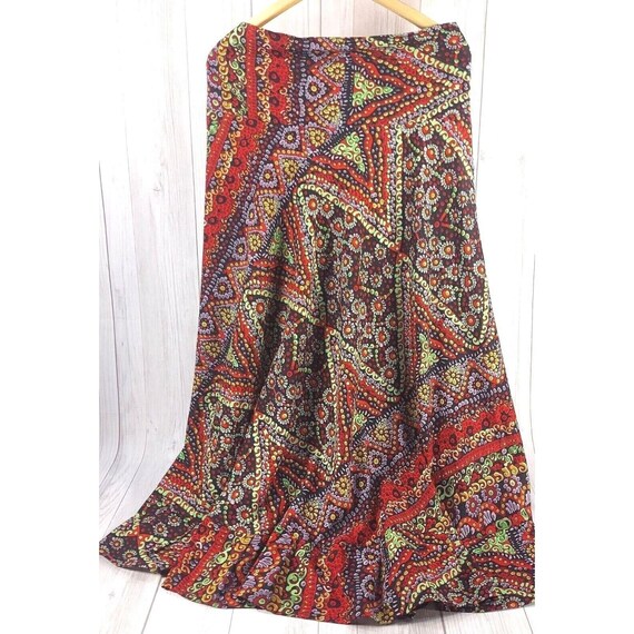 Women Ethnic Skirt | Vintage Peasant Indian Maxi … - image 2
