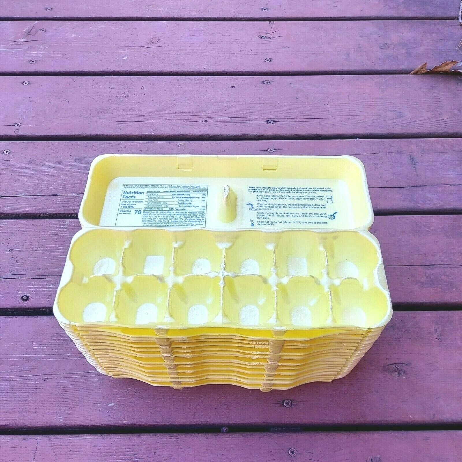 Yellow Empty Egg Cartons Empty Eggs Tray Styrofoam 100 Recyclable