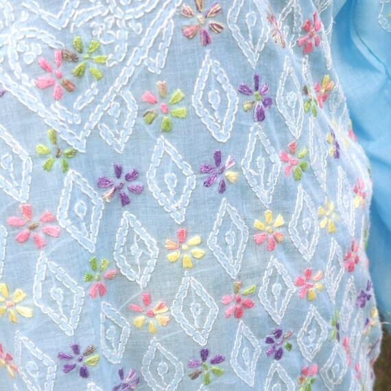 Women Ethnic Wear | Indian Light Blue Top Dress |… - image 8