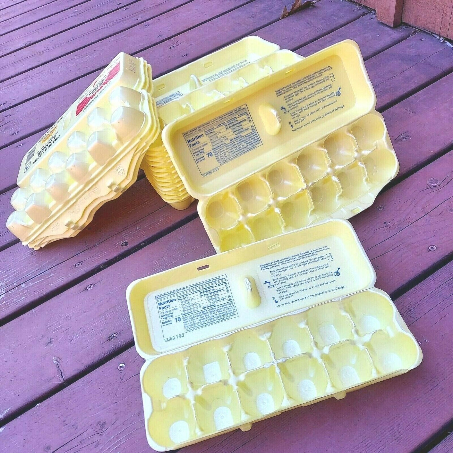 Yellow Empty Egg Cartons Empty Eggs Tray Styrofoam 100 Recyclable