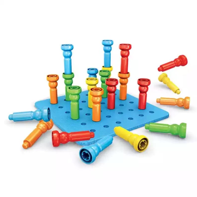 Early Learning Occupational Therapy Stacking Peg Board - Etsy