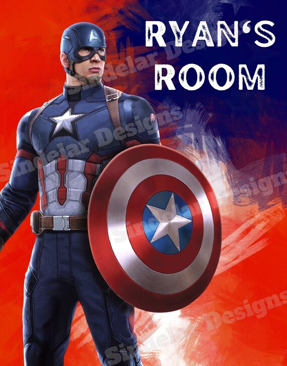 Captain America Custom Poster Etsy