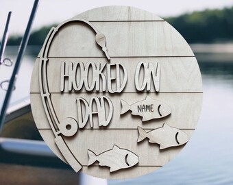 Hooked on Dad Laser svg
