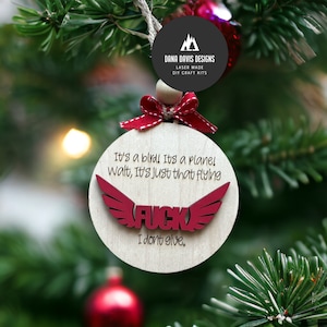 funny adult Christmas Ornament SVG laser file SCORE