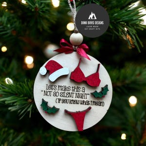 Funny adult X rated Christmas Ornament  - Laser File SVG SCORE