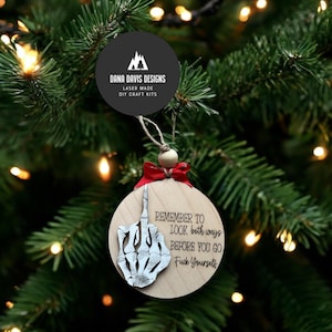 Funny Adult Christmas Ornament snowman Laser File SVG SCORE