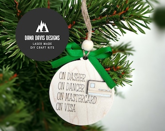 funny Christmas ornament svg laser file SCORE