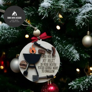 Décoration de Noël barbecue adulte drôle - fichier laser SVG SCORE