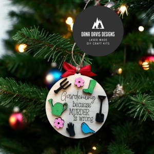 Adorno navideño divertido de jardinería Archivo láser SVG SCORE