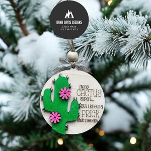 Lustig Ornament-Weihnachtsverzierung SVG Laserdatei SCORE
