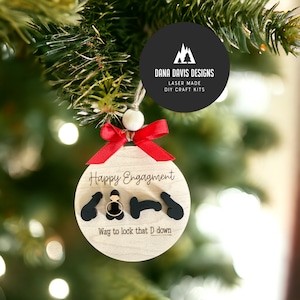 Erwachsenen Humor Ornament-Erwachsene Verlobung Ornament - Laser-Datei SVG SCORE