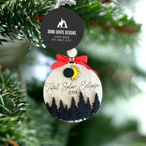 Solar Eclipse  ornament-2024 solar eclipse  SVG file Laser file - SCORE