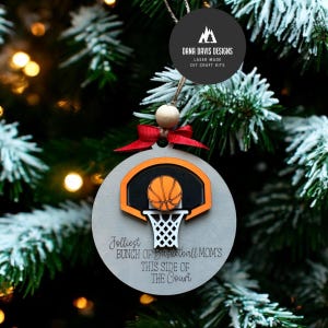 Décoration de sport Basketball Décoration de Noël Fichier laser SVG SCORE