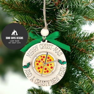 merry crustmas funny christmas ornament SVG laser file SCORE