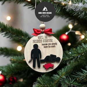 Décoration de Noël drôle d'ami - fichier laser SVG SCORE