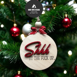 Funny Ornament-Christmas Ornament SVG laser file SCORE