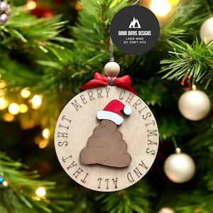 lustige Weihnachtsverzierung Laser SVG-Datei SCORE