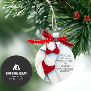 funny adult Christmas ornament laser SVG file SCORE
