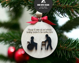 funny friends ornament= Christmas Ornament- Svg SCORE laser file
