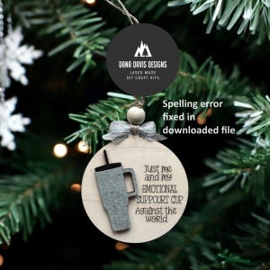Funny Christmas Ornament-support cup  - Laser File SVG SCORE