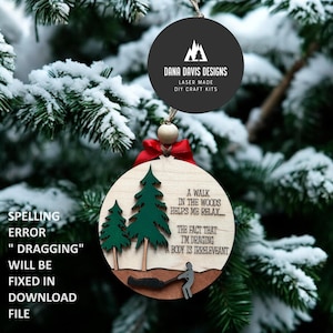 Adorno navideño divertido para adultos con muñeco de nieve Archivo láser SVG SCORE