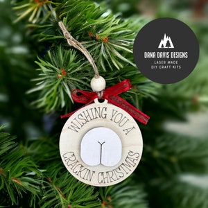 adult christmas ornament crackin christmas svg laser file SCORE