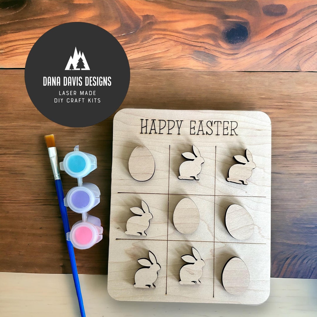 Easter Tic Tac Toe Laser SVG File - Etsy