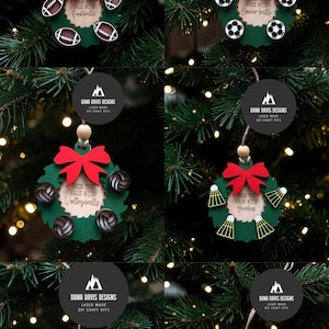 Sports ornament bundle deck the halls Christmas SVG file