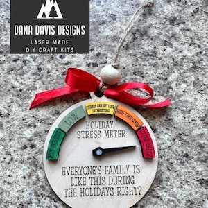 funny family chaos Christmas ornament laser SVG file SCORE