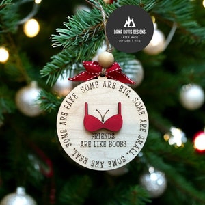 Funny friend Christmas Ornament  - Laser File SVG SCORE