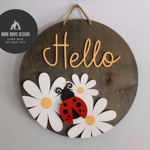 File SVG per appendino porta a forma di fiore di coccinella
